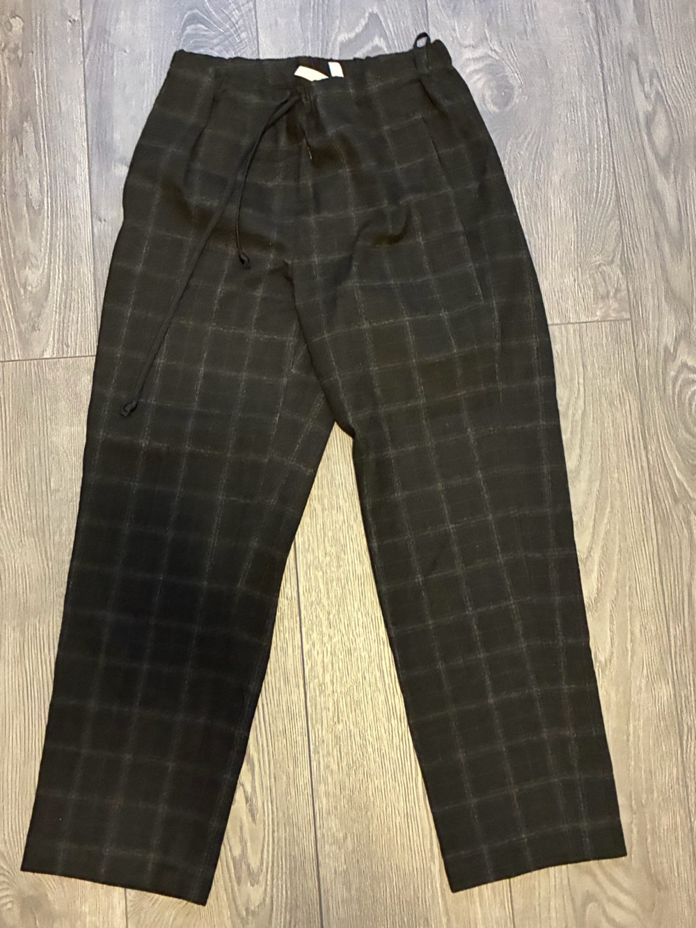 Babaton Black Windowpane Dress Pants